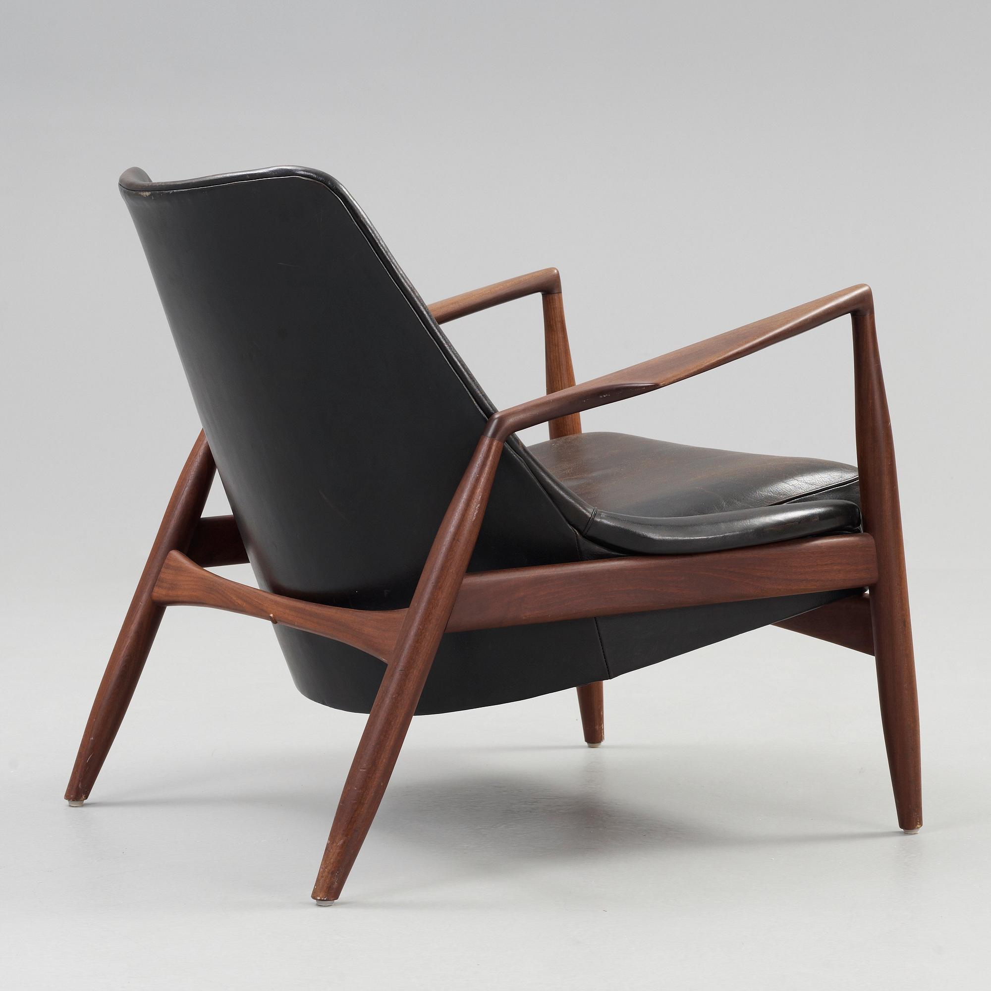 IB KOFOD LARSEN, fåtölj, "Sälen", Olof Persson, Jönköping 1950-60-tal.