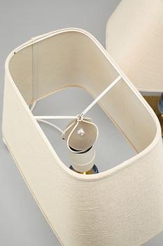 Two similar table lamps, made by Malmö Metallvarufabrik, 20th century.