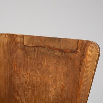 SPORTSTUGEMÖBEL, a pine dinner table and four chairs (3+1), one by Göran Malmvall, Svensk Fur, Sweden mid 20th century.