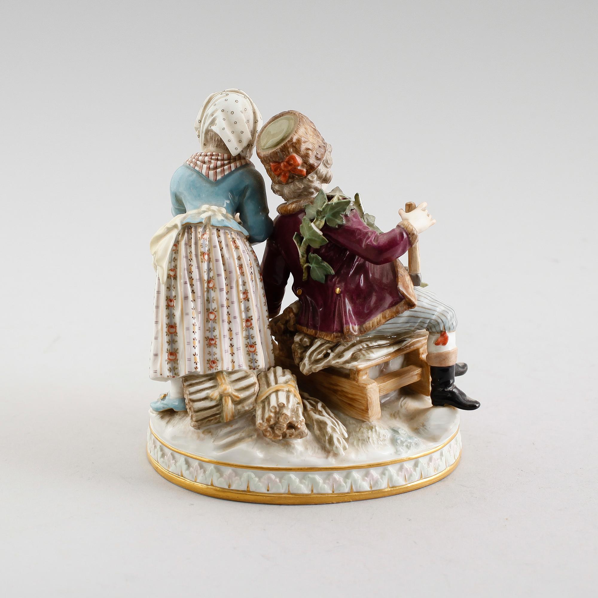 FIGURGRUPP, porslin, Meissen, 1900-talets första hälft.
