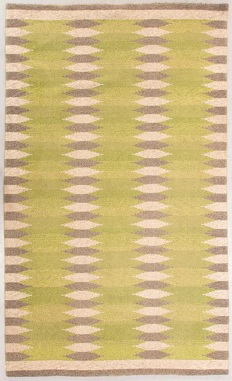 A mid-20th century flat wave carpet, 266x164 cm.