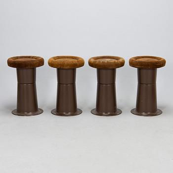 Yrjö Kukkapuro, two pairs of 1970s 'Saturnus' stools for Haimi, Finland.