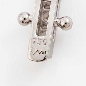 Tennis bracelet 18K white gold with brilliant-cut diamonds.