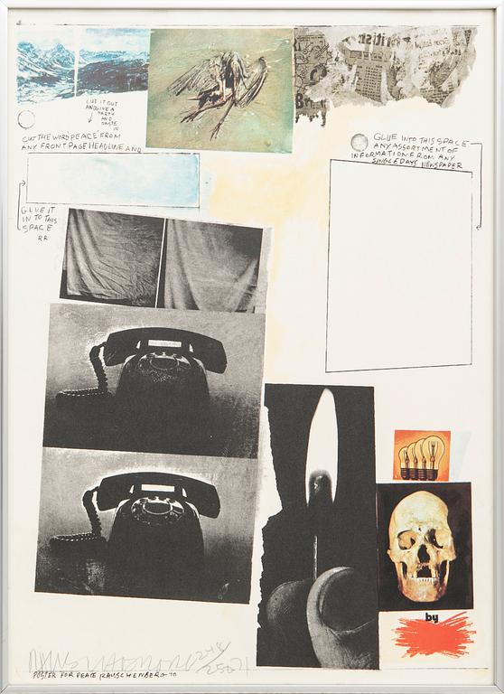 Robert Rauschenberg, "Poster for peace Rauschenberg 70".