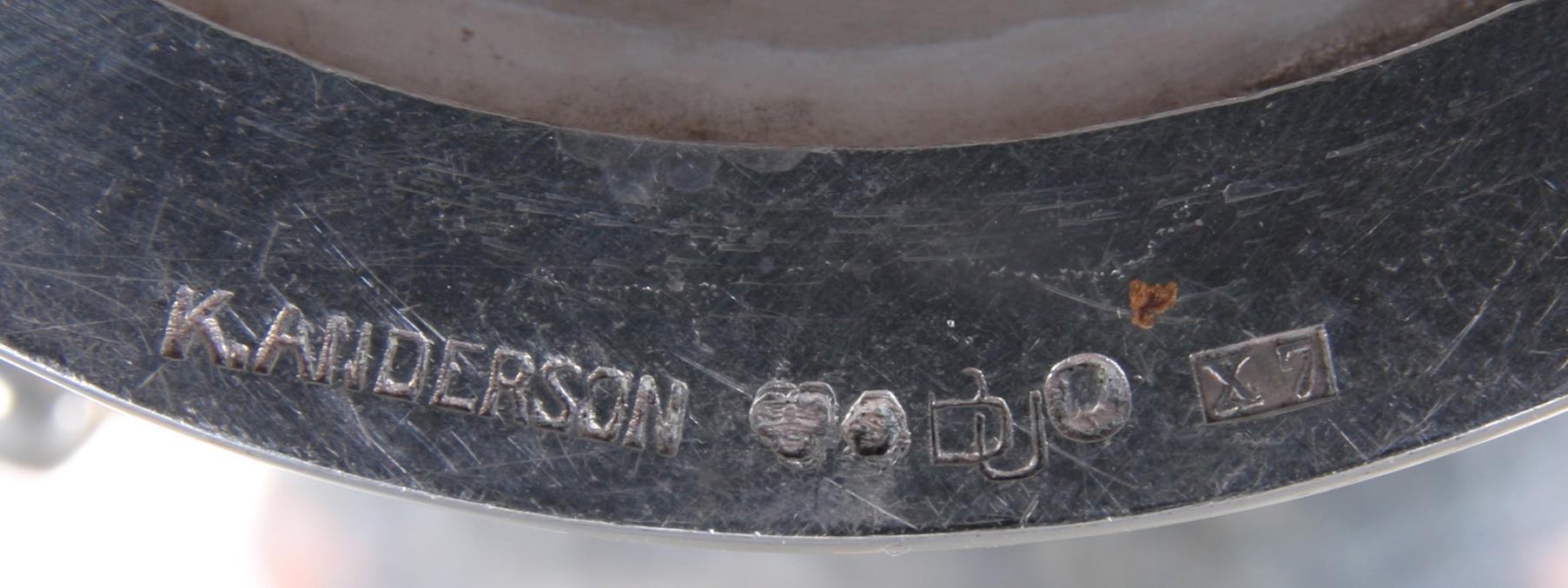 SOCKERSKÅL samt SKED, silver, K. Andersson, 1924 samt Georg Jensen, 1915-1930.