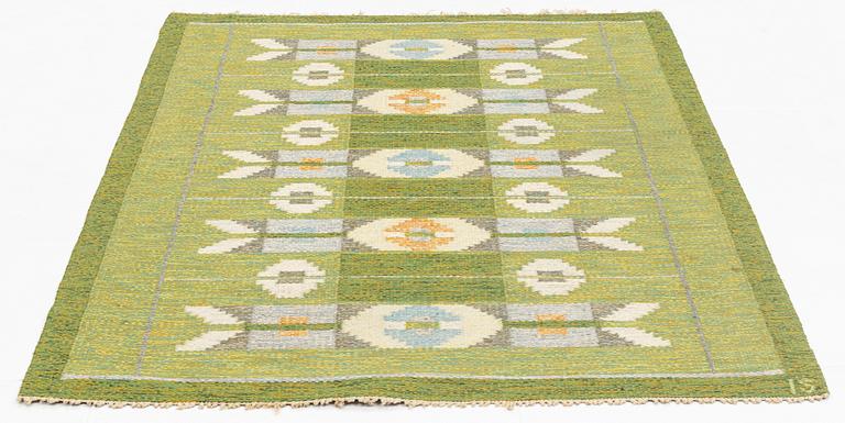Ingegerd Silow, a carpet, flat weave, 200 x 135 cm, signerad IS.