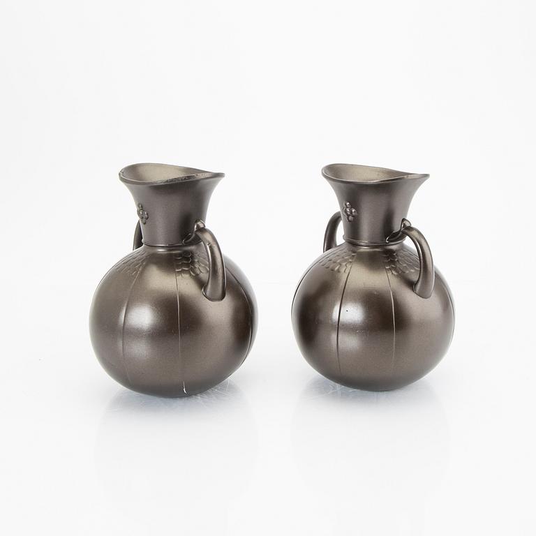 A pair of Just Andersen bronze vases.