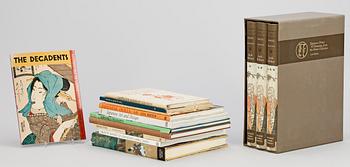PARTI KONSTLITTERATUR, 13 delar, bla Jack Hillier, "Japanese prints and drawings from the Vever collection",London 1976.
