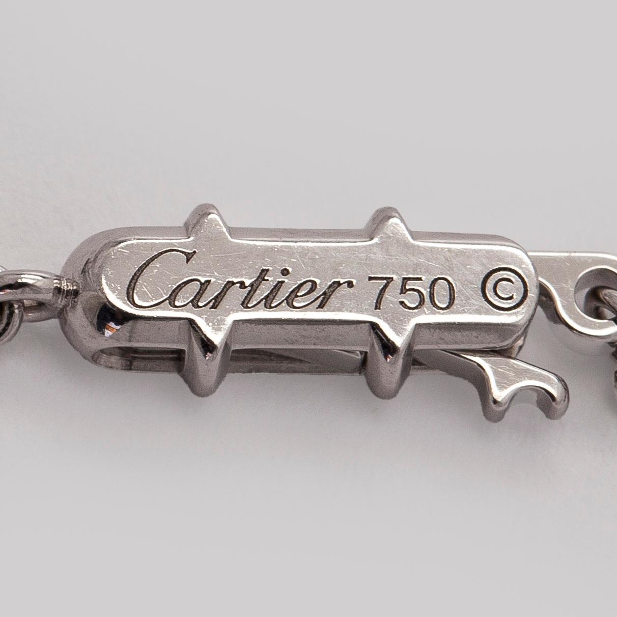 Cartier, an 18K white gold '1895' necklace with a brilliant-cut diamond.