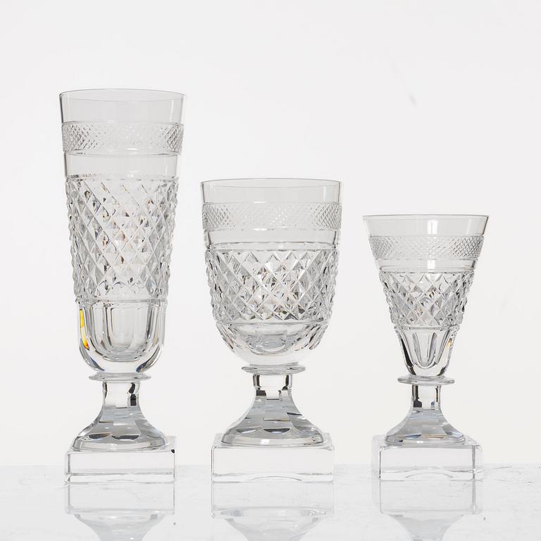 Elis Bergh, glasservis, 74 delar, "Kent", Kosta.