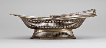 SKÅL/BRÖDKORG, med fällbar hänkel, silver, Goldsmiths & Silversmiths Ltd, London, England, 1916, tot.vikt ca 801g.