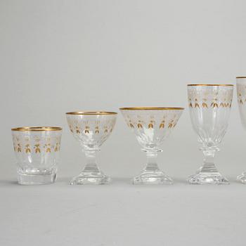 GLASSERVIS, 67 delar, "Odelberg Junior", Kosta, 1900-talets andra hälft.