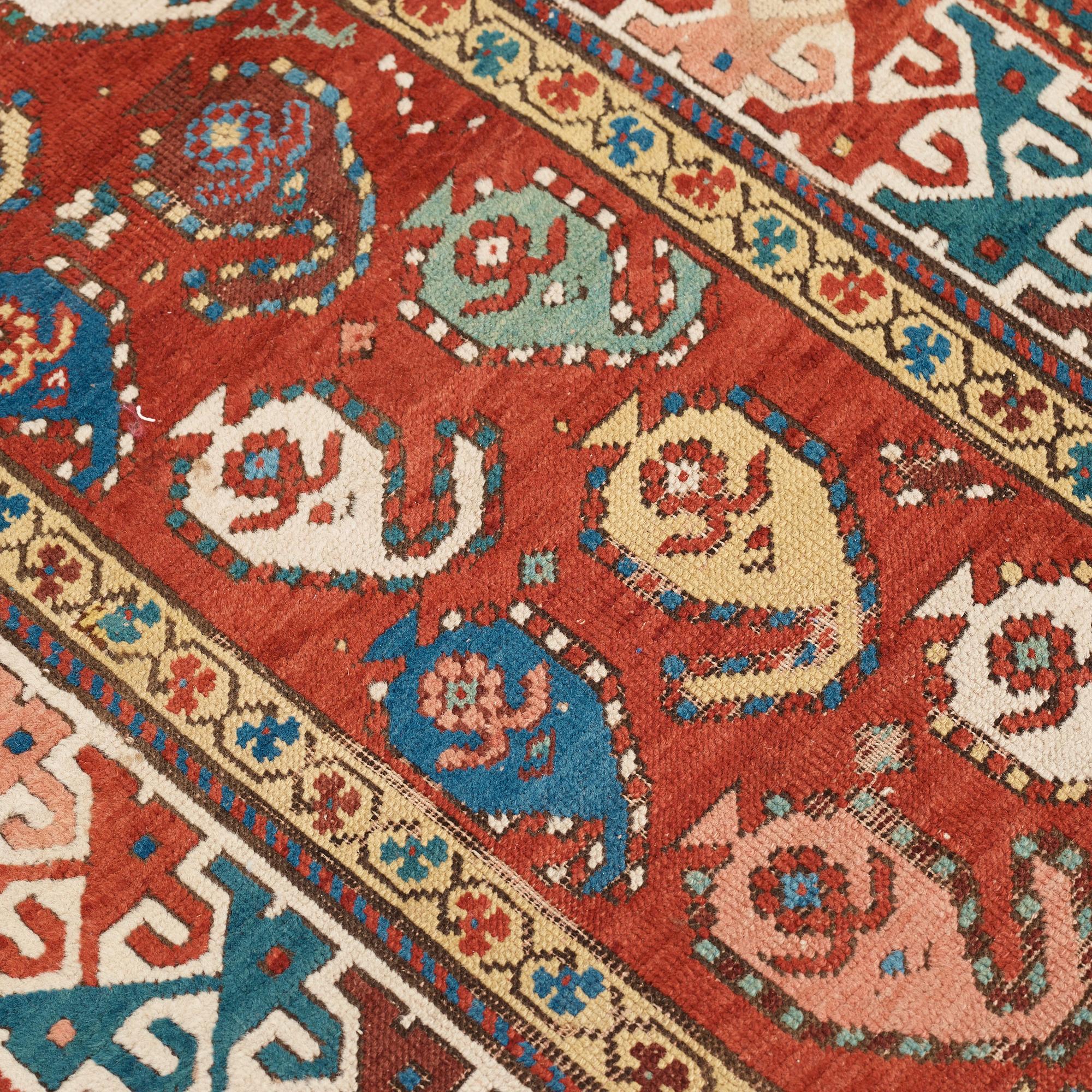 ANTIK KAUKASISK GALLERI, SANNOLIKT KAZAK. 320 x 95,5 cm.