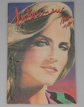 TIDNINGAR, 4 st, "Interview", signerade av utgivaren Andy Warhol, 1979 och 1980.