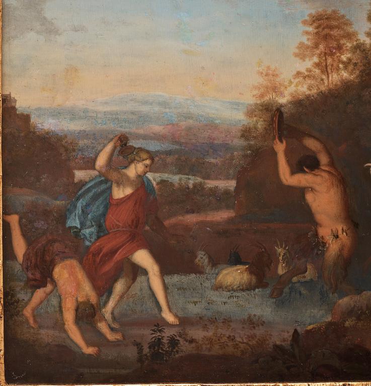 Cornelis van Poelenburgh Hans krets, Satyr och nymfer.