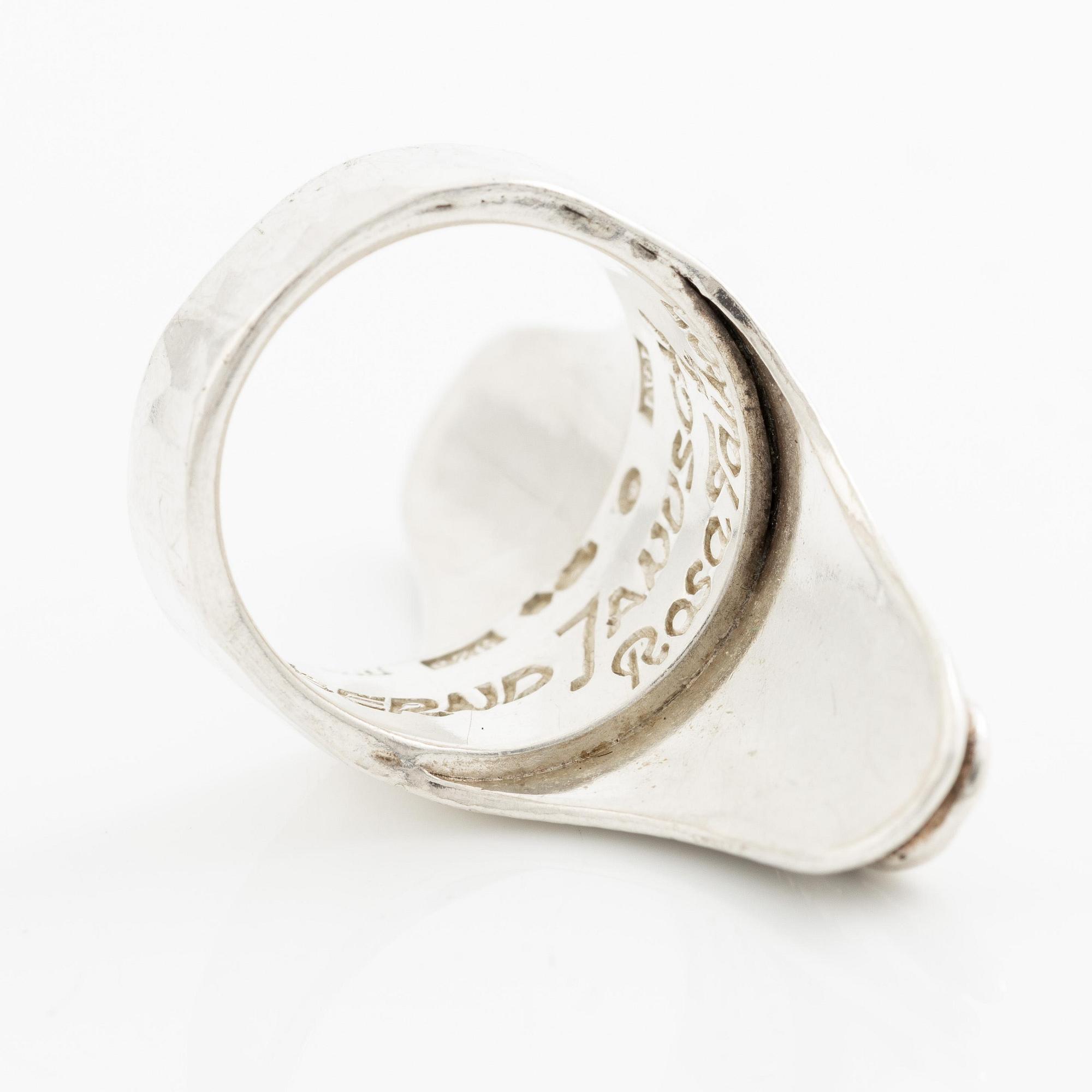 Rosa Taikon and Bernd Janusch, ring, silver, Stockholm.