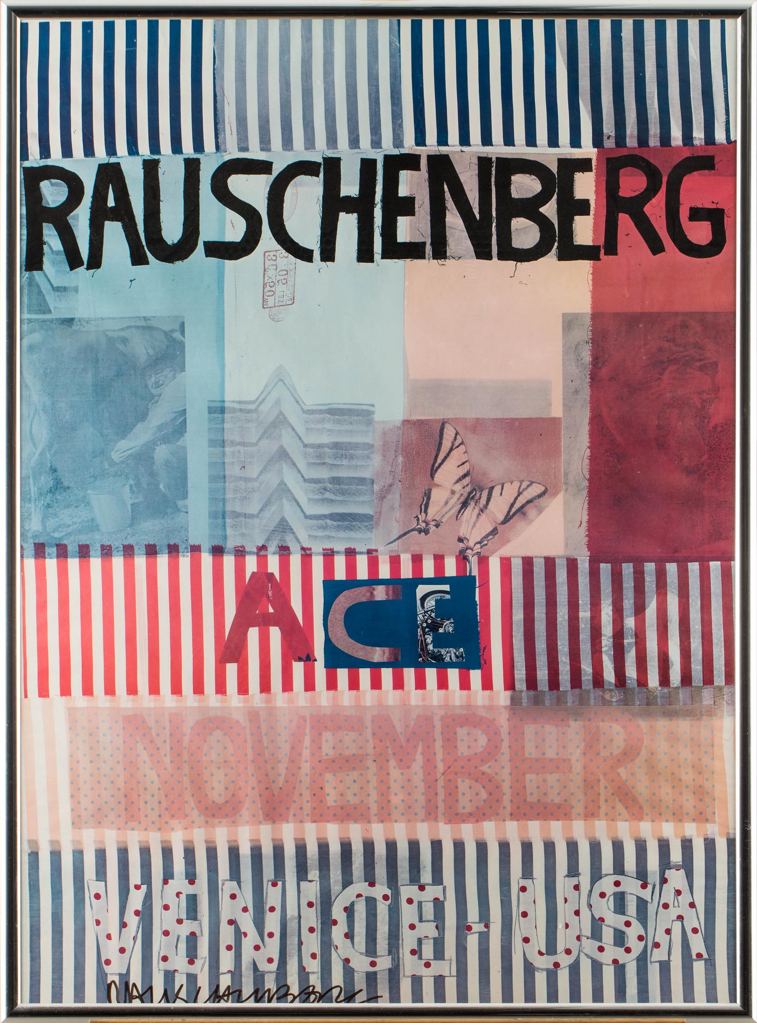 ROBERT RAUSCHENBERG, affisch, signerad.