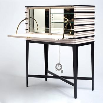 Attila Suta, a bar cabinet, executed in his own studio, the first one executed, Stockholm 2020.