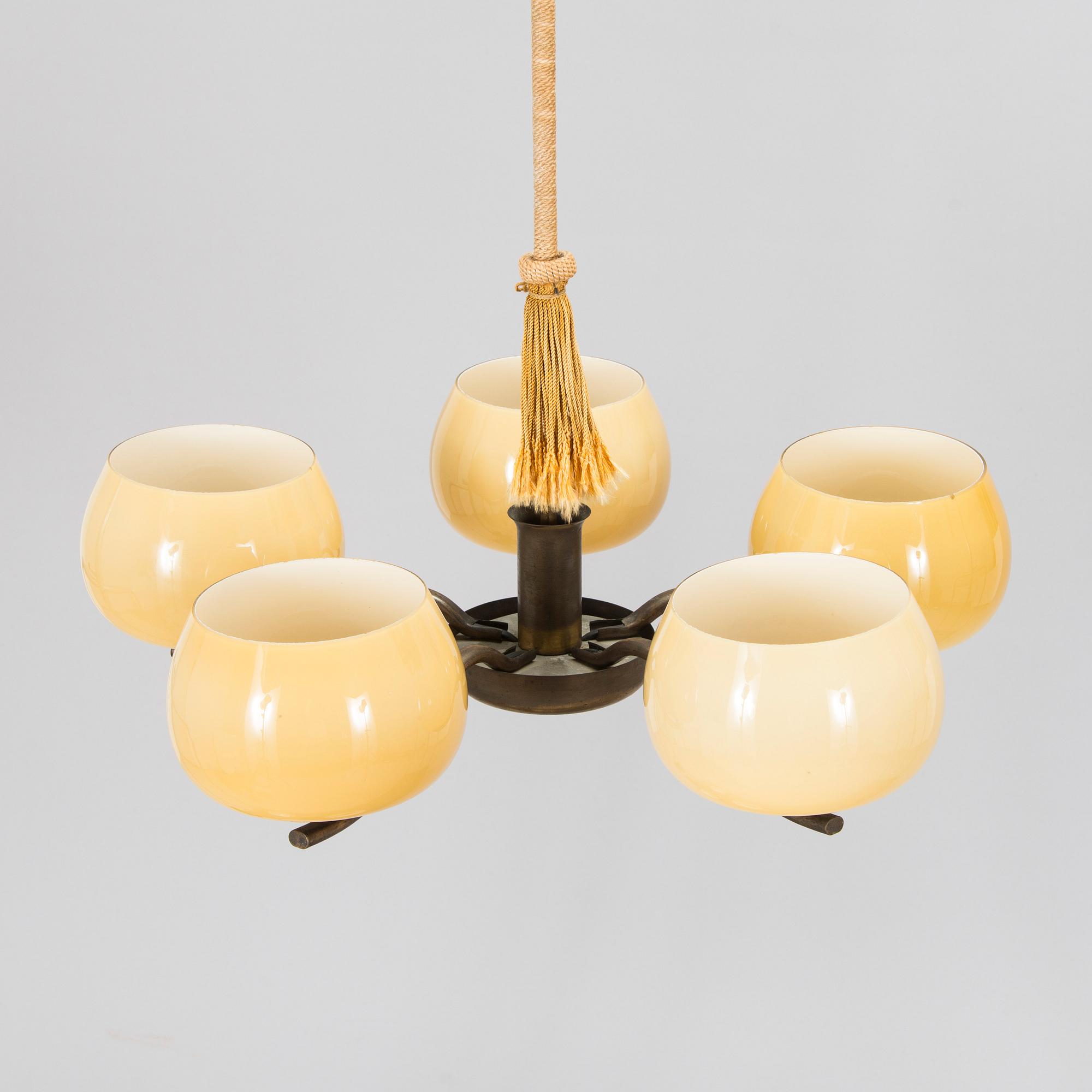 Paavo Tynell, A model 1444/5 ceiling lamp, Taito 1930s.