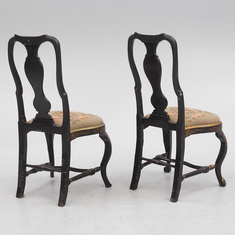 A pair of Rococo chairs, second half of the 18th Century.