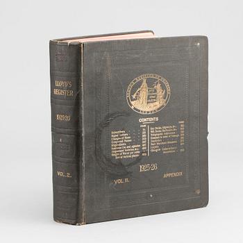 LLOYD'S REGISTER OF SHIPPING LONDON 1925-26- VOL II.