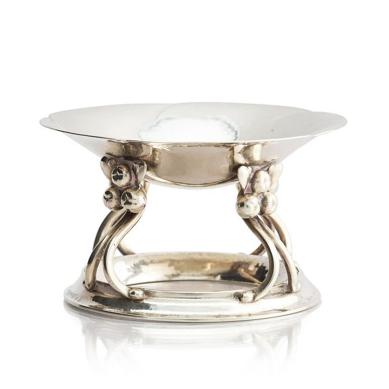 Georg Jensen, a silver bowl, design no 15, Copenhagen 1915-1919.