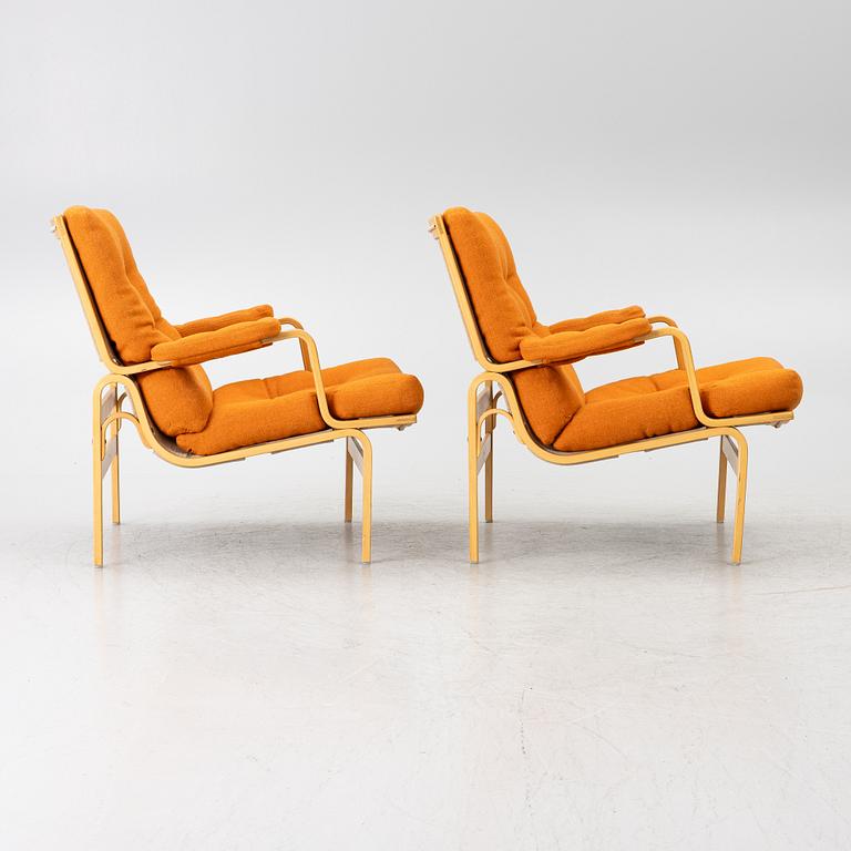 Bruno Mathsson, a pair of 'Ingrid' armchairs, Dux.