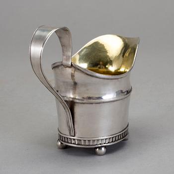 GRÄDDKANNA, silver, Arvid Vernström, Eksjö, 1816. Tot vikt ca 112 gram.