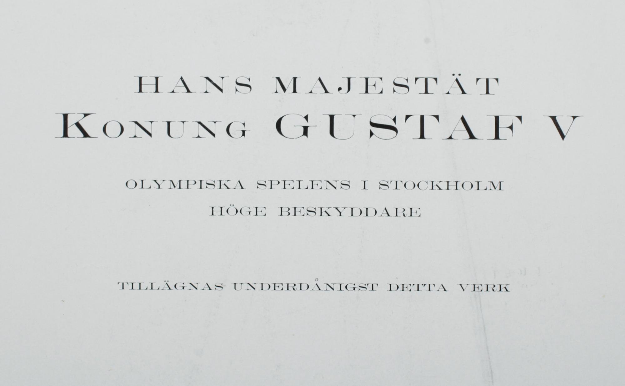 BOK, "Olympiaden i bild och ord", Stockholm, 1912.