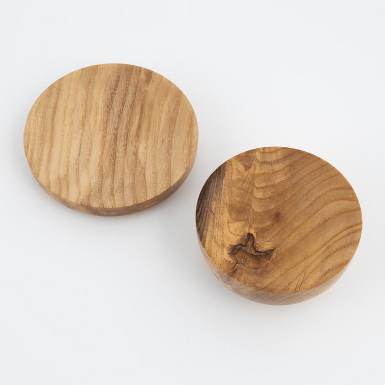 Magnus Ek, a set of six ash wood serving platters for Oaxen Krog.