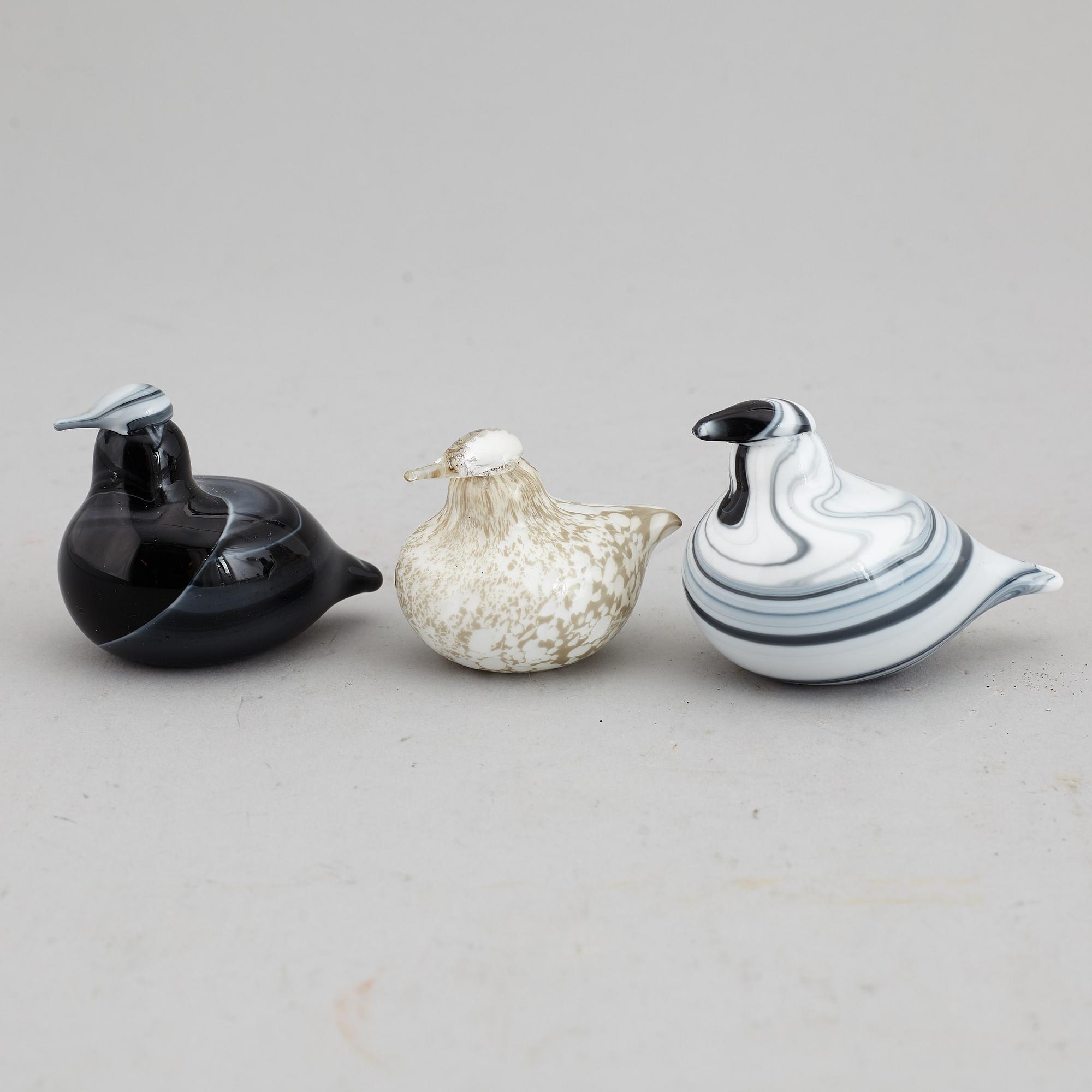 OIVA TOIKKA, six glass birds, Nuutajärvi Notsjö, Finland.