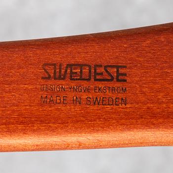 YNGVE EKSTRÖM, fåtölj med fotpall, "Lamino", Swedese.