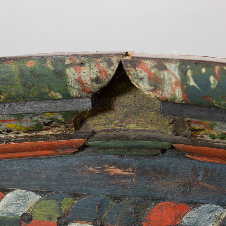 Gift cabinet, folk art, Skåne, painted date 1851.