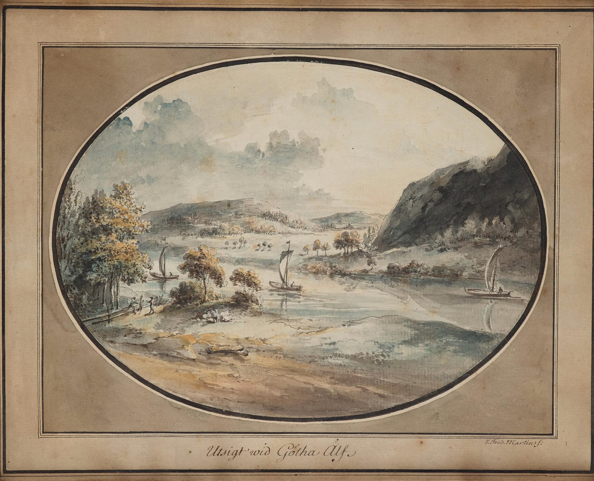 Johan Fredrik Martin, Ten scenes from the waterfalls at Trollhättan, Sweden.