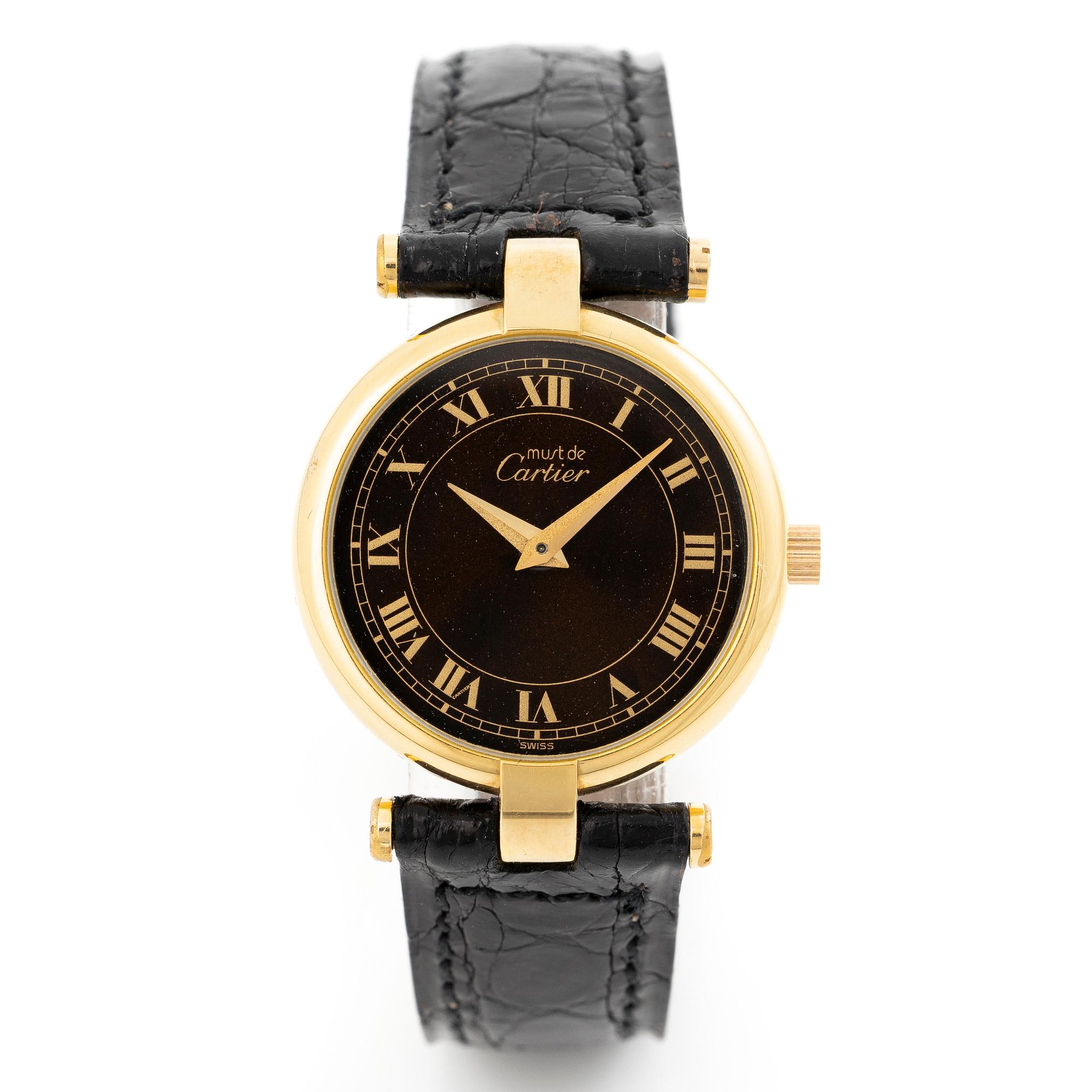 must de Cartier, VLC, “Spider Tropical Dial”, wristwatch, 24 mm.