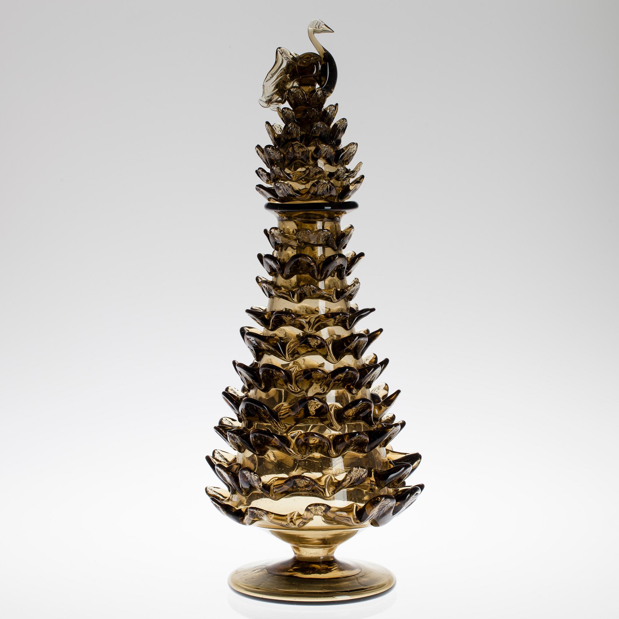 KARAFF, glas, troligen Italien, 1900-talets senare hälft.
