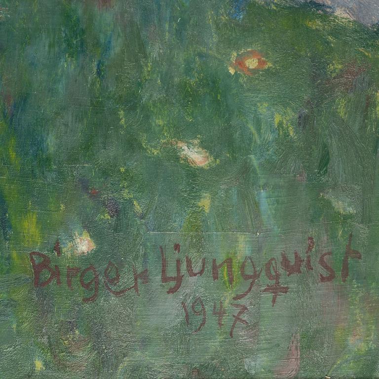 Birger Ljungquist, oil on panel, signed and dated 1947.