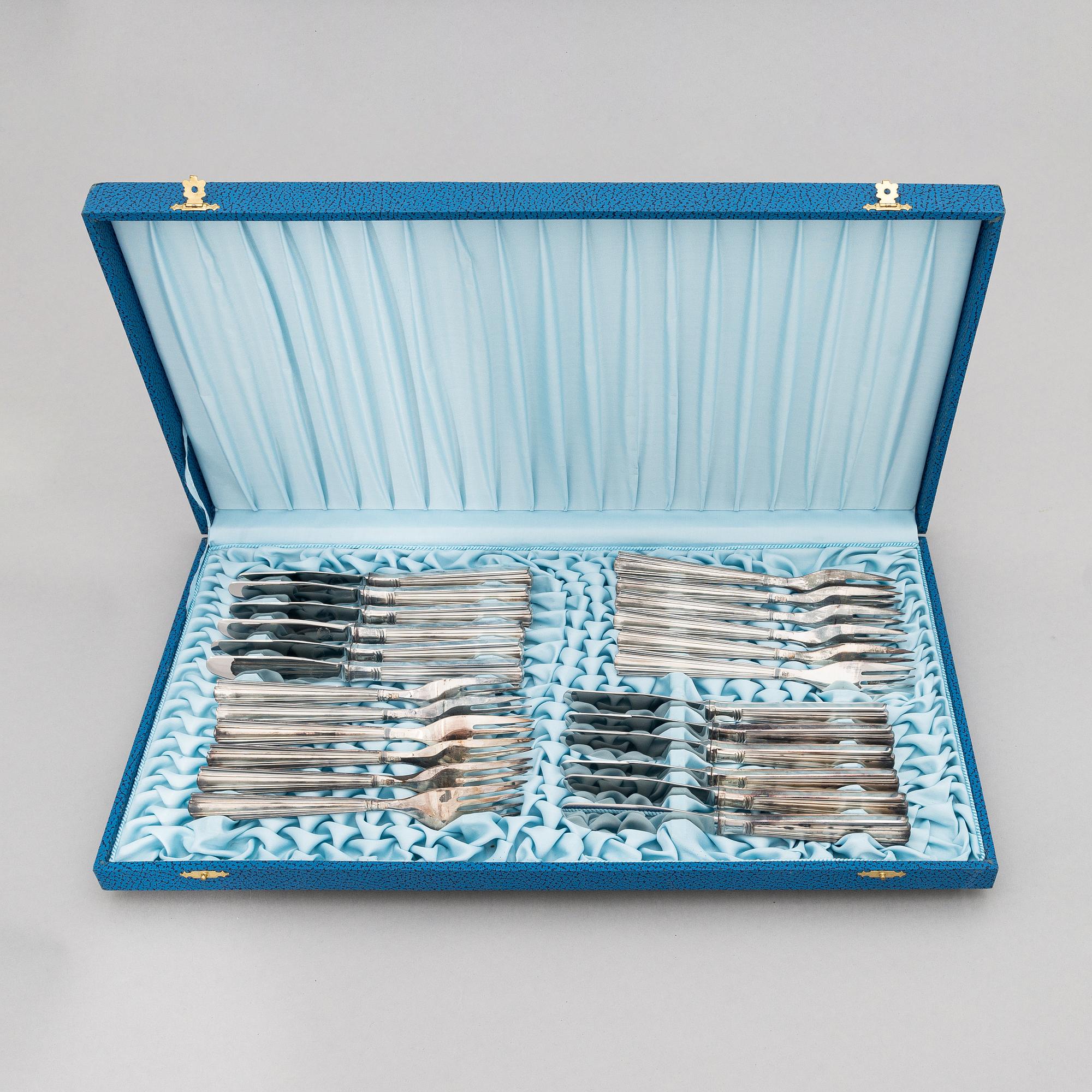 A 71-piece set of 'Margit' silver cutlery, Helsinki and Hämeenlinna, Finland 1963-68.