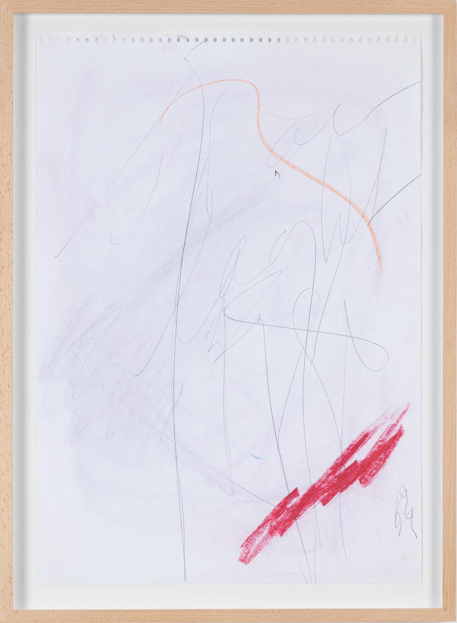 Eddie Figge, mixed media on paper, signed and dated -99.