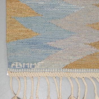 Barbro Nilsson, A CARPET, "Solfläckar", flat weave, ca 337,5 x 226 cm, signed AB MMF BN.