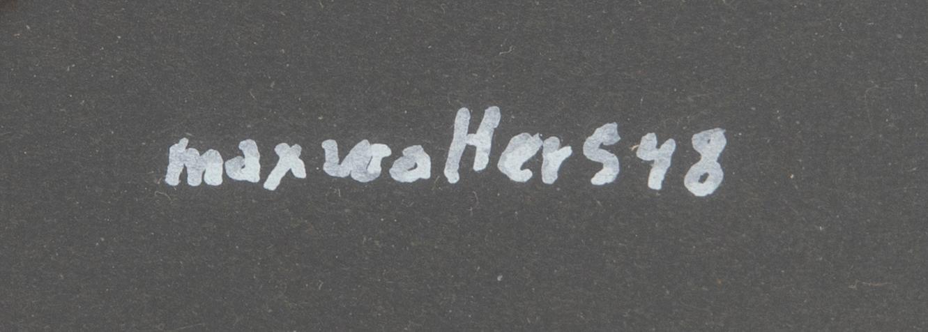 Max Walter Svanberg, ,lithograph and tempera signed and dated 58.