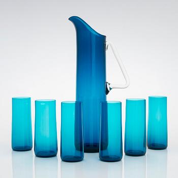 Nanny Still, glasservis, "Harlekin", 7 delar, Riihimäen Lasi Oy, 1950-60-tal.