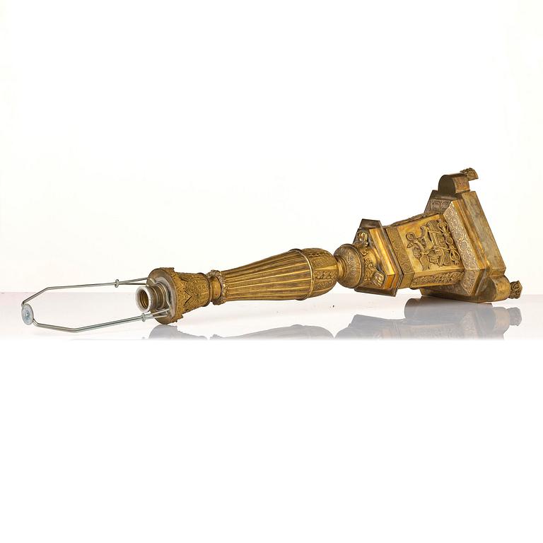 A Russian Empire ormolu lamp, ca 1830's.