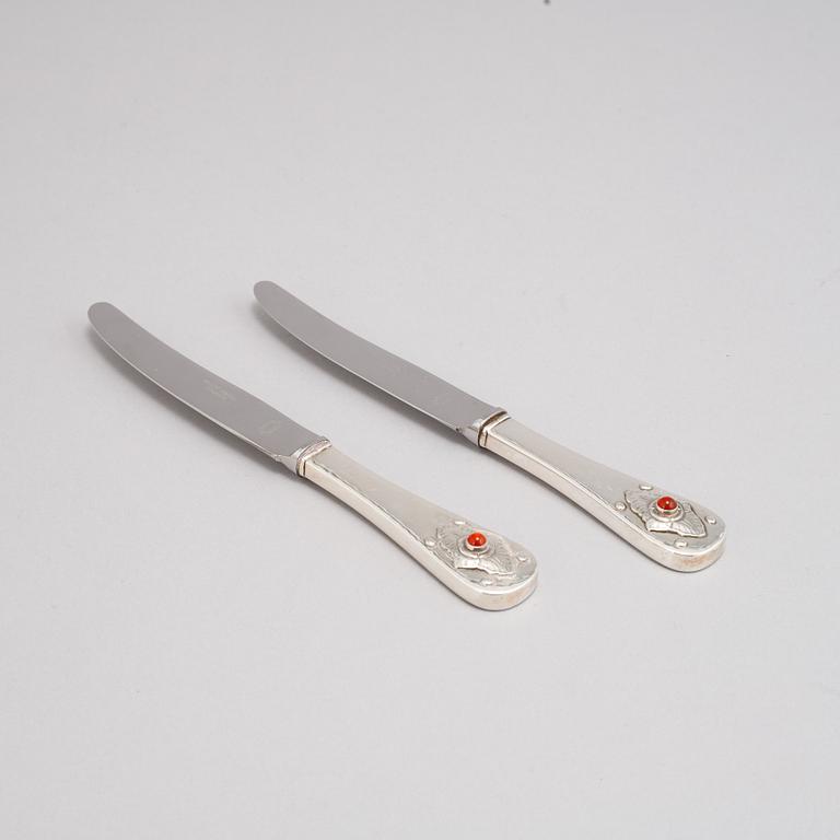 Georg Jensen, barnbestick, 6 st, silver, Danmark.