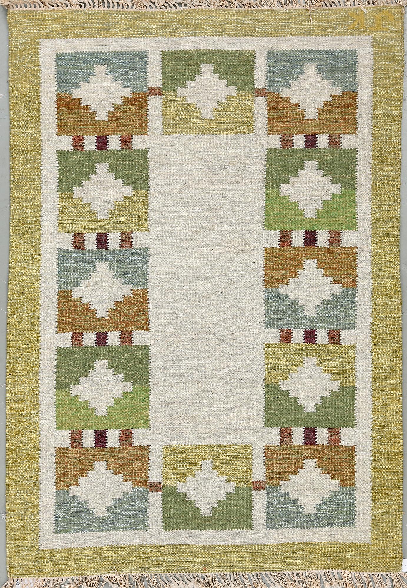 MATTA, rölakan, signerad JK, möjligen Karin Jönsson. Ca s196 x 138 cm.
