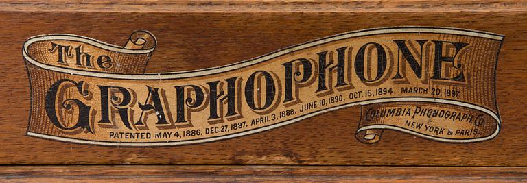 GRAMMOFON, Columbia Graphophone type BS, omkring 1900.