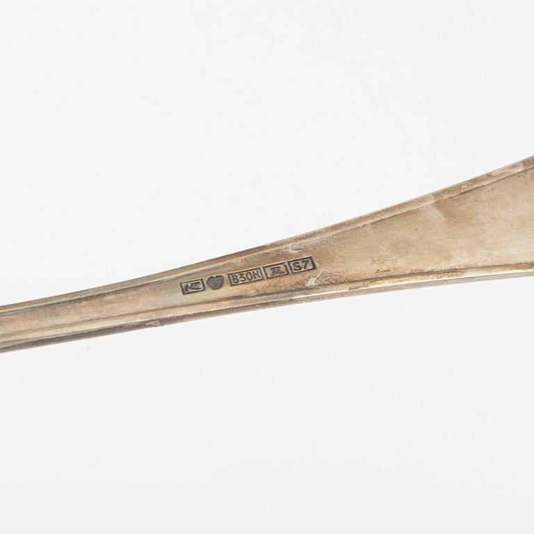 Bestick 18 dlr "Suomi" silver Auran Kultasepät, Åbo Finland 1920.