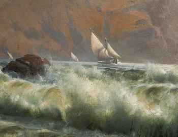 LAURITZ HOLST, oil on canvas, signed.