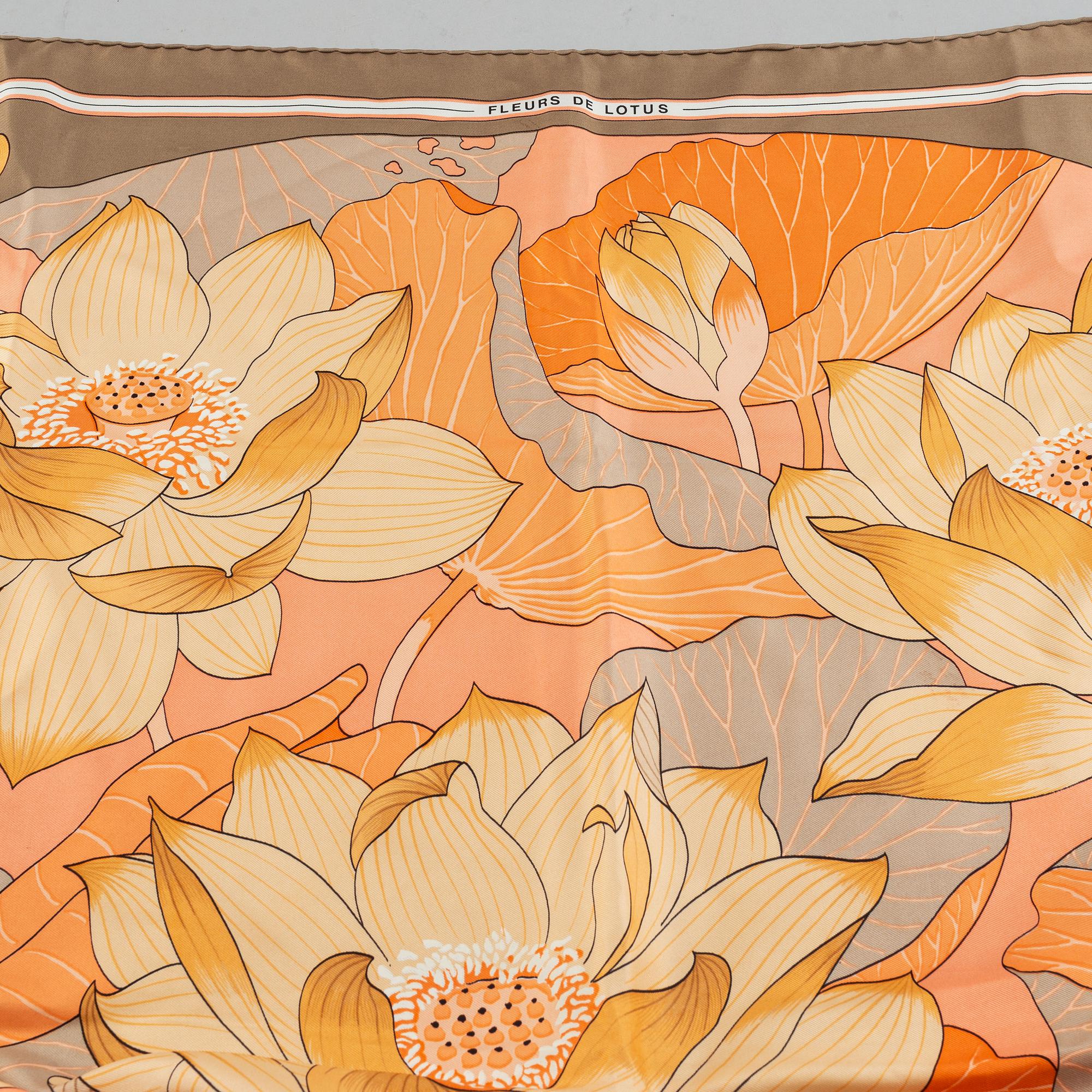 Hermès, Scarf, "Fleurs De Lotus".