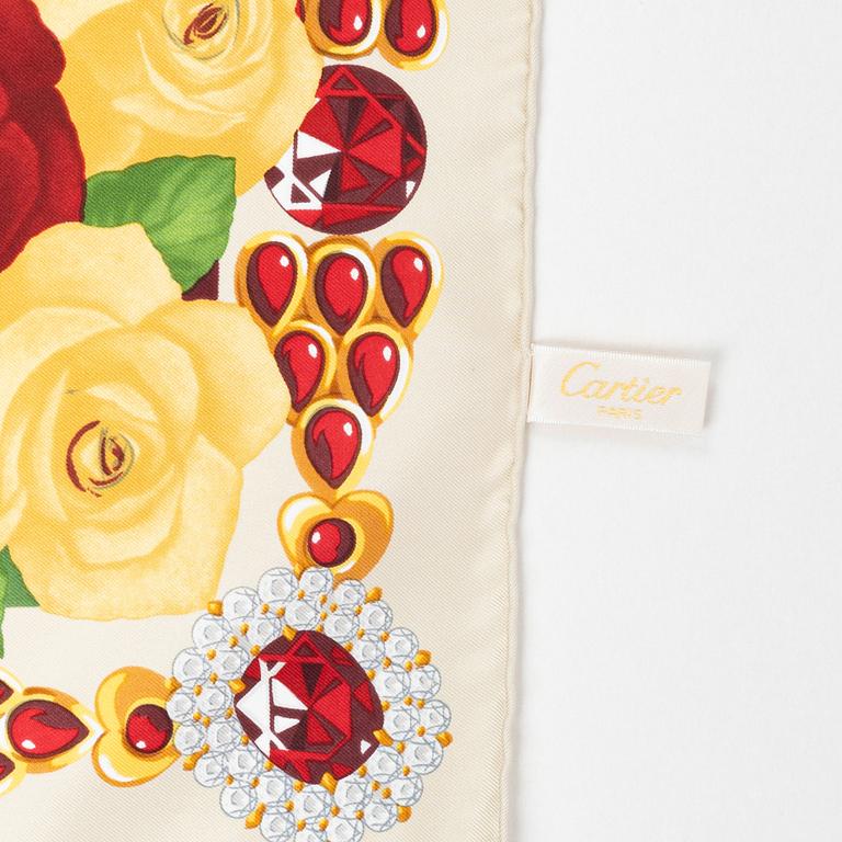 Cartier, a twill silk scarf.
